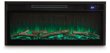 Load image into Gallery viewer, Entertainment Accessories - Fireplace Insert With Faux Birch Log Set - Black