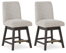 Load image into Gallery viewer, Burkhaus - Upholstered Swivel Barstool (Set of 2) - Beige / Dark Brown
