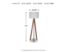 Load image into Gallery viewer, Dallson - Wood Floor Lamp - Brown