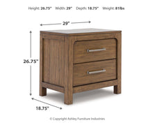 Load image into Gallery viewer, Cabalynn - Two Drawer Night Stand - Light Brown