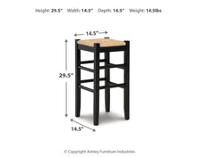 Load image into Gallery viewer, Mirimyn - Tall Stool (Set of 2) - Black