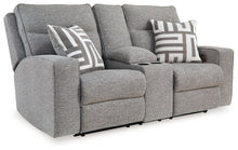 Load image into Gallery viewer, Biscoe - Power Reclining Loveseat With Console /Adj Headrest - Pewter