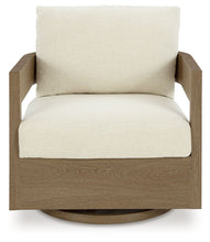 Load image into Gallery viewer, Serene Bay - Swivel Glider Chair With Cushion - Dark Brown / White