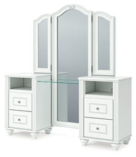 Load image into Gallery viewer, Kozlani - 3 Pc. - Vanity, Mirror And Stool - White