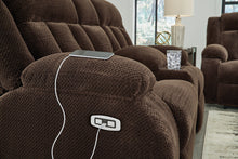Load image into Gallery viewer, Free Wake - Double Relcining Power Loveseat With Console - Chocolate