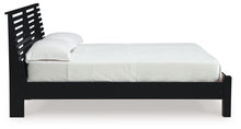 Load image into Gallery viewer, Danziar - Full Slat Panel Bed With Low Footboard - Black