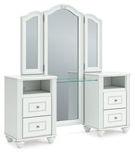 Load image into Gallery viewer, Kozlani - 3 Pc. - Vanity, Mirror And Stool - White