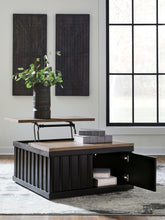 Load image into Gallery viewer, Rylandyn - Lift Top Cocktail Table - Black / Light Brown