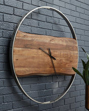 Load image into Gallery viewer, Panchali - Wall Clock - Brown / Silver Finish