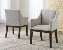 Load image into Gallery viewer, Burkhaus - Dining UPH Arm Chair (Set of 2) - Beige / Dark Brown