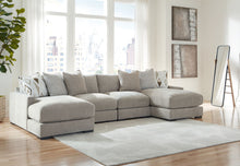 Load image into Gallery viewer, Aslan Court - 5 Pc. - 4-Piece Sofa Pit Sectional, Ottoman - Pebble