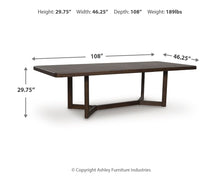 Load image into Gallery viewer, Dilenno - Rectangular Dining Room Extension Table - Dark Brown