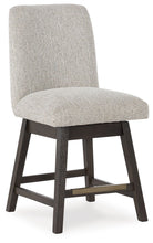 Load image into Gallery viewer, Burkhaus - Upholstered Swivel Barstool (Set of 2) - Beige / Dark Brown