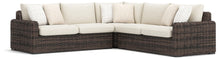 Load image into Gallery viewer, Kimora - 3-Piece Outdoor Sectional - Beige / Dark Brown