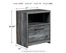 Load image into Gallery viewer, Baystorm - One Drawer Night Stand - Gray