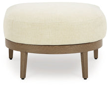 Load image into Gallery viewer, Serene Bay - Ottoman With Cushion - Dark Brown / White