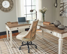 Load image into Gallery viewer, Realyn - L Shaped Desk With Lift Top - White / Brown