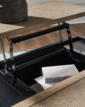 Load image into Gallery viewer, Rylandyn - Lift Top Cocktail Table - Black / Light Brown