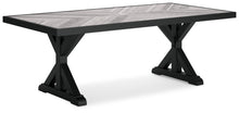 Load image into Gallery viewer, Beachcroft - Rectangular Dining Table With Umbrella Option - Black / Light Gray
