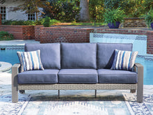 Load image into Gallery viewer, Half Moon Beach - Sofa With Cushion - Blue / Gray