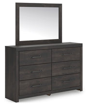 Load image into Gallery viewer, Hollivern - Dresser And Mirror - Dark Gray