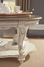 Load image into Gallery viewer, Realyn - Oval Cocktail Table - White / Brown