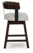 Load image into Gallery viewer, Haddigan - Upholstered Swivel Barstool (Set of 2) - Dark Brown