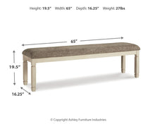 Load image into Gallery viewer, Bolanburg - Extra Large UPH DRM Bench - Brown / Beige