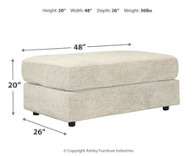 Load image into Gallery viewer, Soletren - Oversized Accent Ottoman - Stone