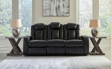 Load image into Gallery viewer, Caveman Den - Power Reclining Sofa With Adj Headrest - Midnight