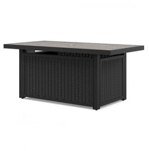 Load image into Gallery viewer, Beachcroft - Rectangular Fire Pit Table - Black / Light Gray