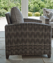Load image into Gallery viewer, Oasis Court - Sofa, Chairs, Table Set (Set of 4) - Gray