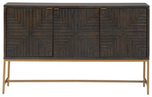 Load image into Gallery viewer, Elinmore - Accent Cabinet - Brown / Gold Finish