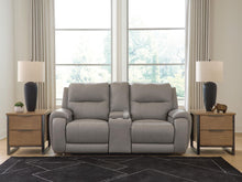 Load image into Gallery viewer, Real Moments - Power Reclining Loveseat With Audio Seating - Ash