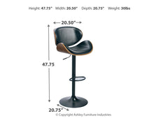 Load image into Gallery viewer, Bellatier - Tall UPH Swivel Barstool - Brown