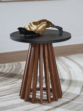Load image into Gallery viewer, Kallari - Round End Table - Warm Brown / Black