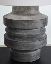 Load image into Gallery viewer, Wahida - Poly Table Lamp - Distressed Black