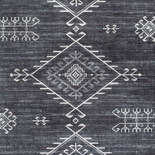 Load image into Gallery viewer, Arloman - 5' x 7' Rug - Black / Cream / Gray
