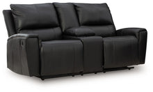 Load image into Gallery viewer, Glossmore - Reclining Loveseat With Console - Black