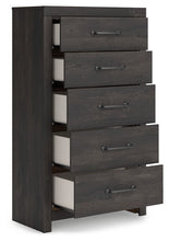 Load image into Gallery viewer, Hollivern - 4 Pc. - Twin Panel Storage Bed, Dresser, Mirror And Chest - Dark Gray