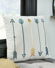 Load image into Gallery viewer, Gyldan - Pillow (Set of 4) - White / Teal / Gold