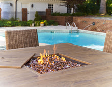 Load image into Gallery viewer, Walton Bridge - Square Bar Table W/Fire Pit - Driftwood