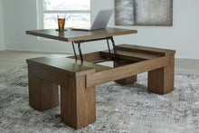 Load image into Gallery viewer, Rosswain - Lift Top Cocktail Table - Warm Brown