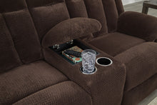 Load image into Gallery viewer, Free Wake - Double Relcining Power Loveseat With Console - Chocolate