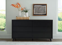 Load image into Gallery viewer, Danziar - Six Drawer Dresser - Black
