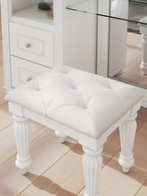 Load image into Gallery viewer, Kozlani - Vanity Upholstered Stool - White
