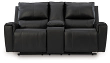 Load image into Gallery viewer, Glossmore - Reclining Loveseat With Console - Black