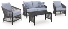 Load image into Gallery viewer, Bridges Beach - Loveseat, Lounge Chairs, Table Set (Set of 4) - Gray