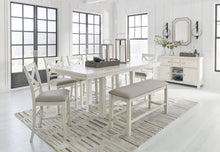 Load image into Gallery viewer, Robbinsdale - Dbl Counter Height Upholstered Dining Bench - Antique White
