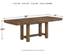 Load image into Gallery viewer, Moriville - Rectangular Dining Room Extension Table - Grayish Brown